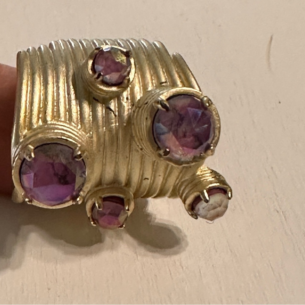 Kendra Scott Prototype Ring - Gold and Purple